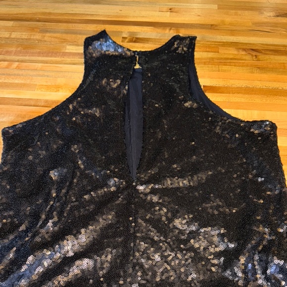 Free People Liquid Shine Black Sequin Mini Dress M - Picture 7 of 7